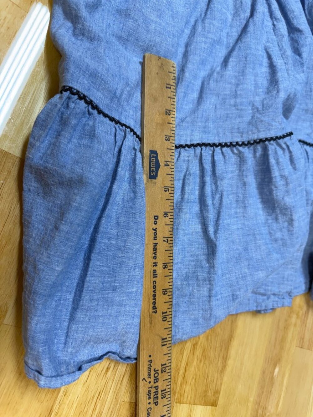 Boden Violet Trim Linen Tiered Maxi Dress Embroidered Size 6 western Boho chic - Picture 7 of 12